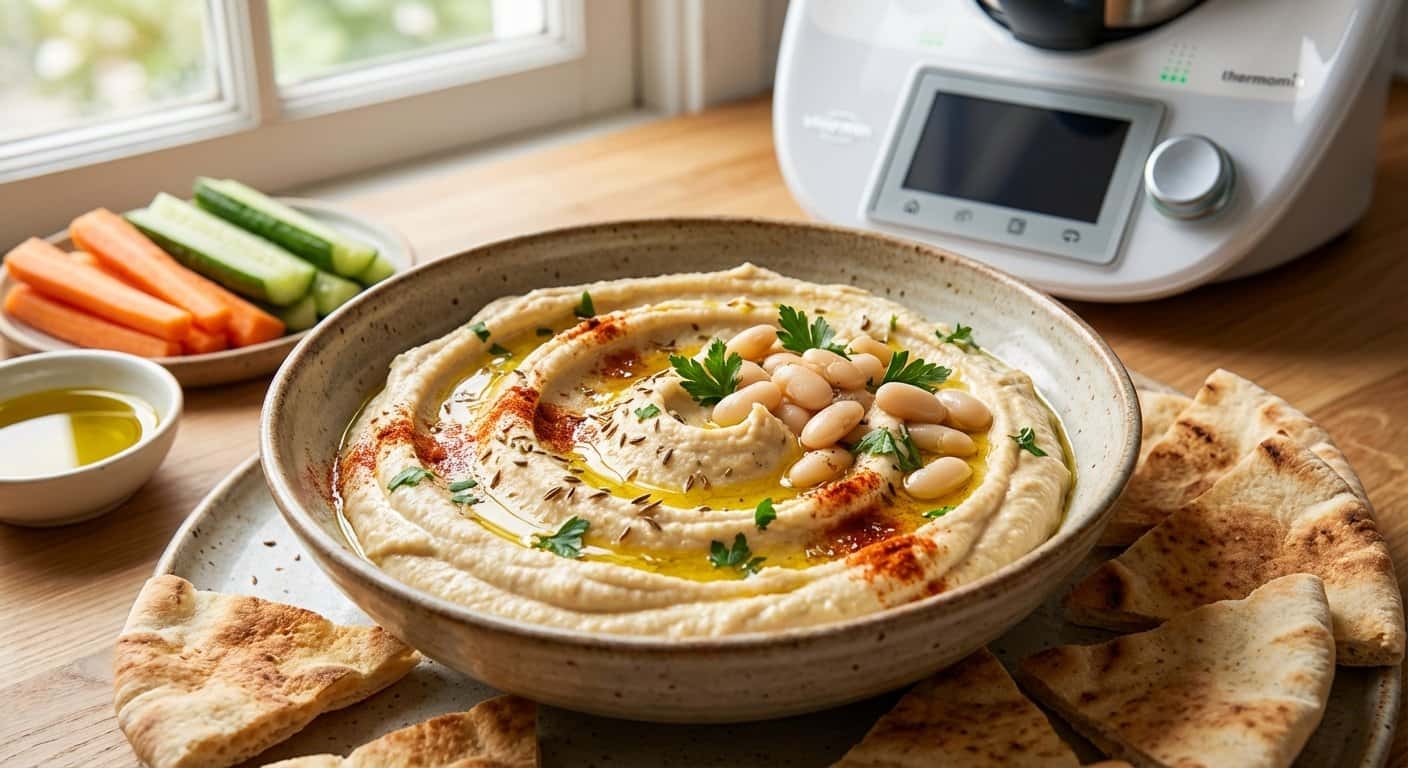 Hummus de Alubias Blancas con Comino en Thermomix