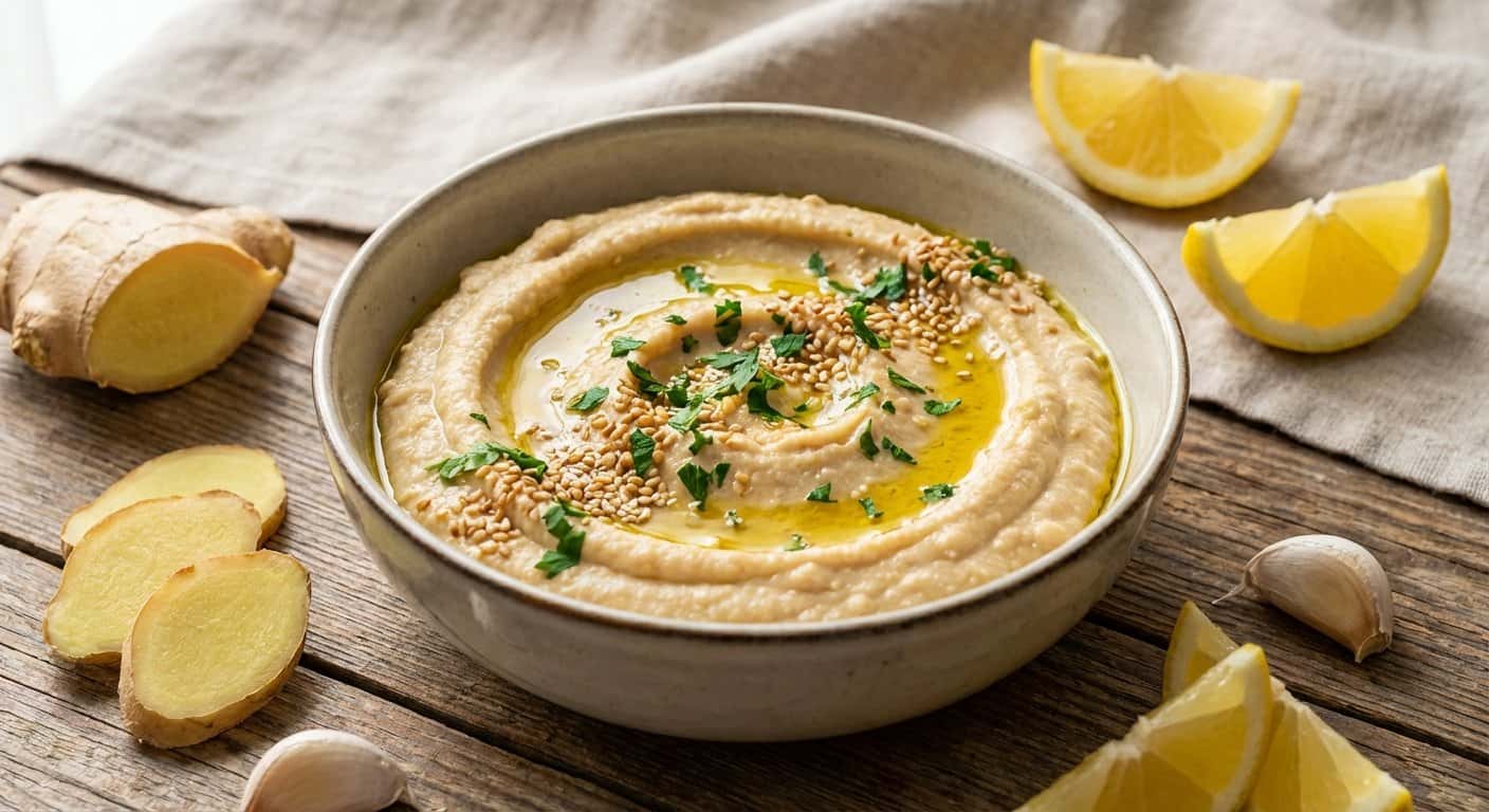 Hummus de Alubias Blancas con Jengibre