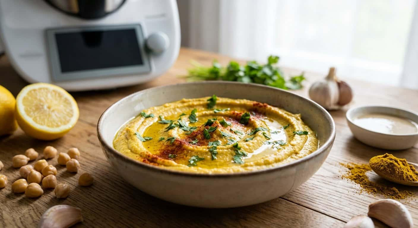 Hummus de Garbanzos con Curry Suave en Thermomix