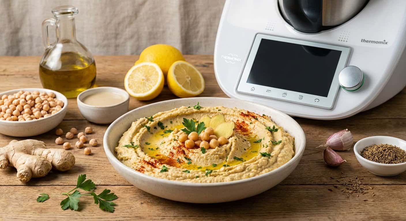 Hummus de Garbanzos con Jengibre en Thermomix