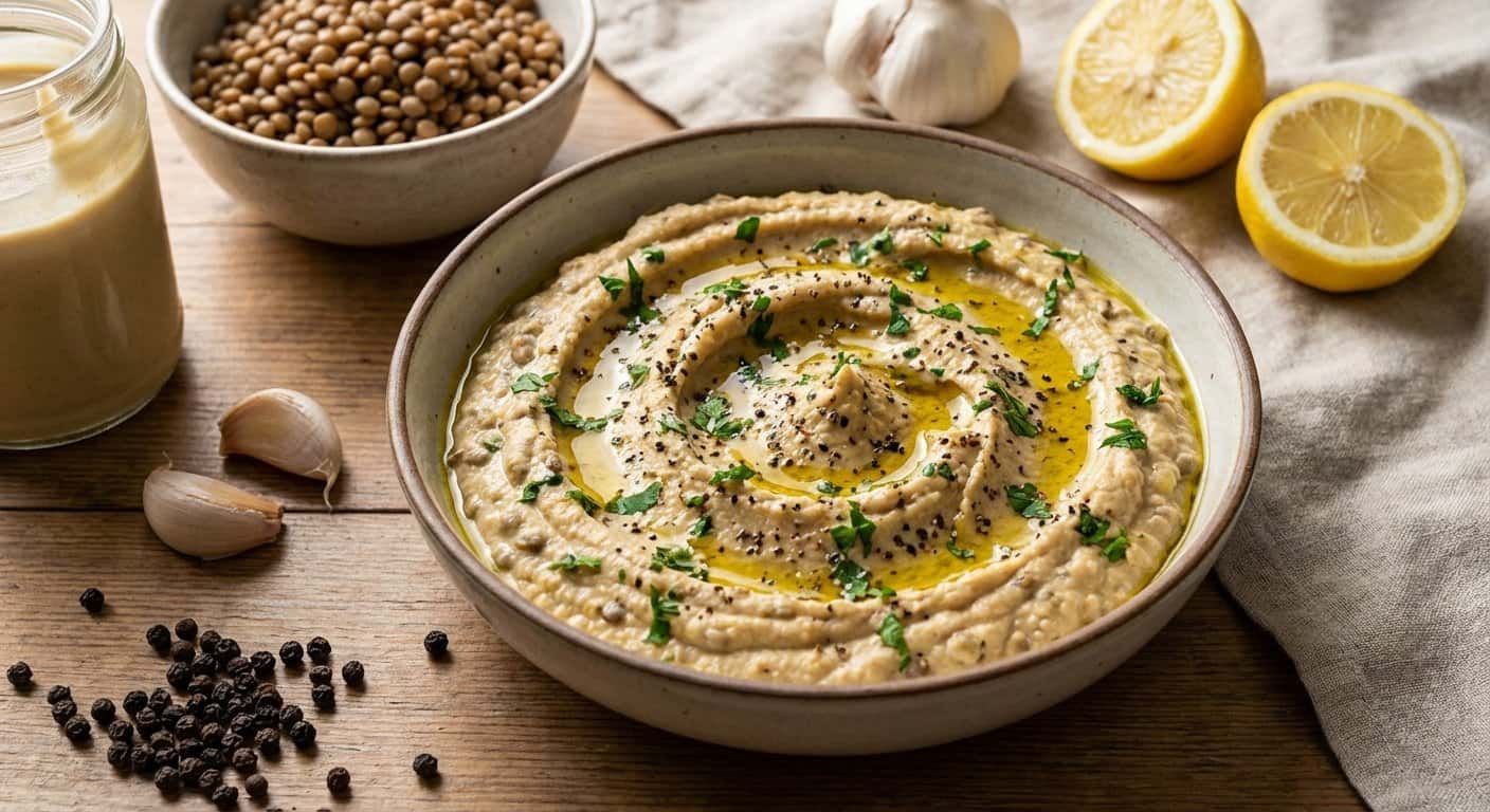 Hummus de Lentejas con Pimienta Negra en Thermomix