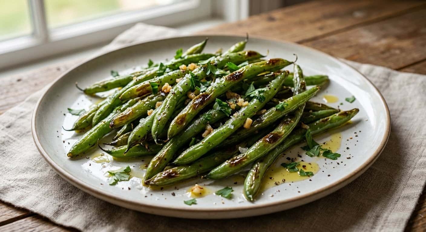 Judías Verdes Asadas con Perejil