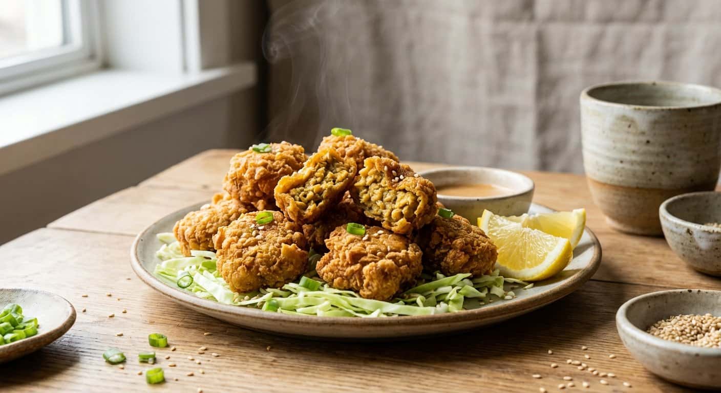 Karaage Vegano de Lentejas
