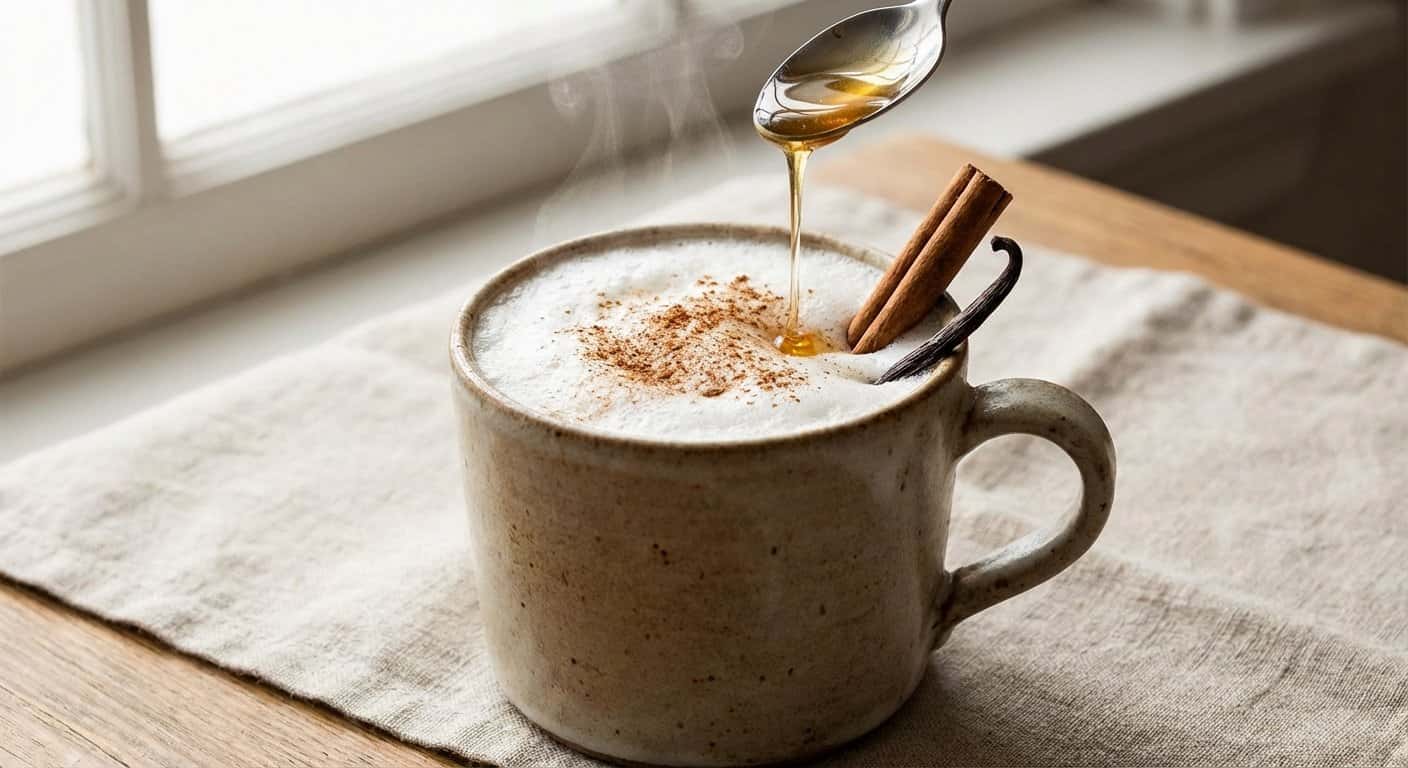 Leche Caliente Aromatizada con Vainilla