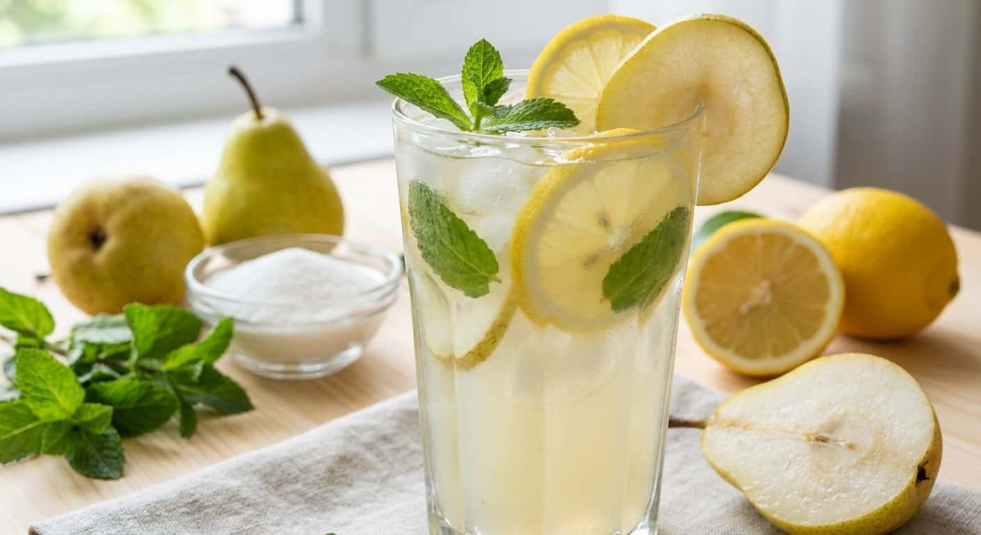 Limonada de pera refrescante