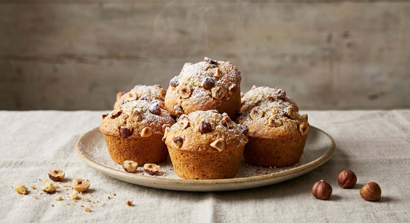 Magdalenas de anís y avellana