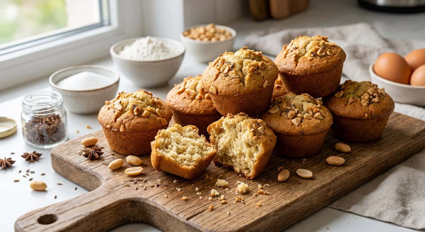 Magdalenas de Anís y Cacahuete