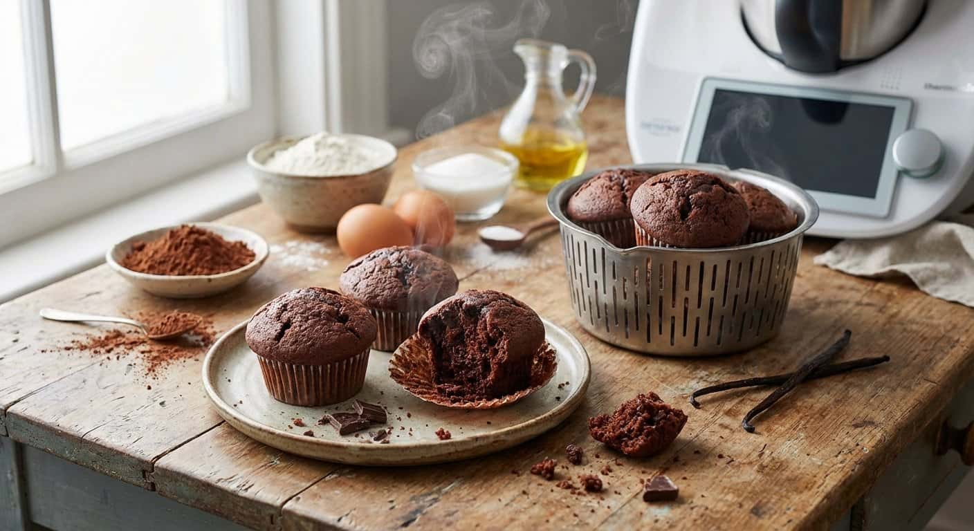 Magdalenas de cacao en Thermomix