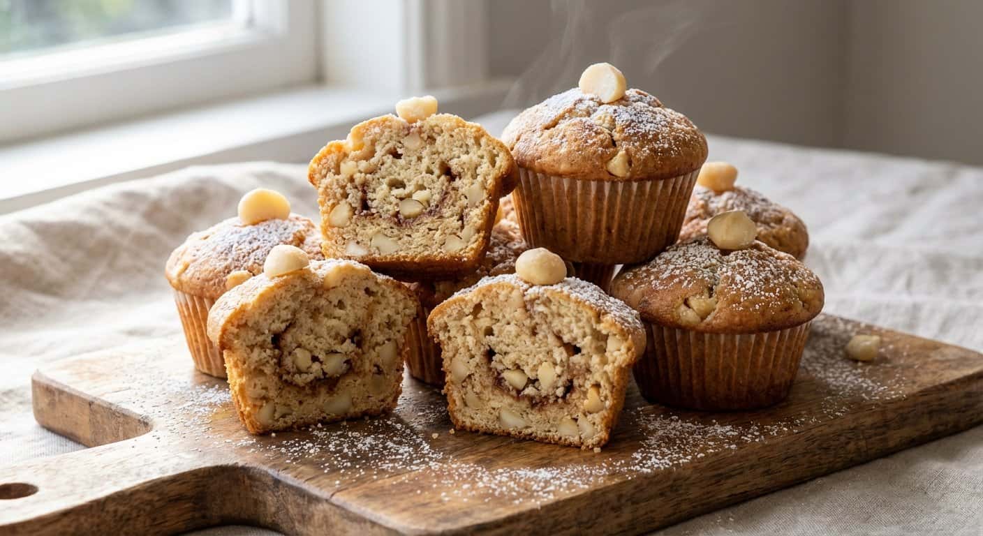 Magdalenas de Canela y Macadamia