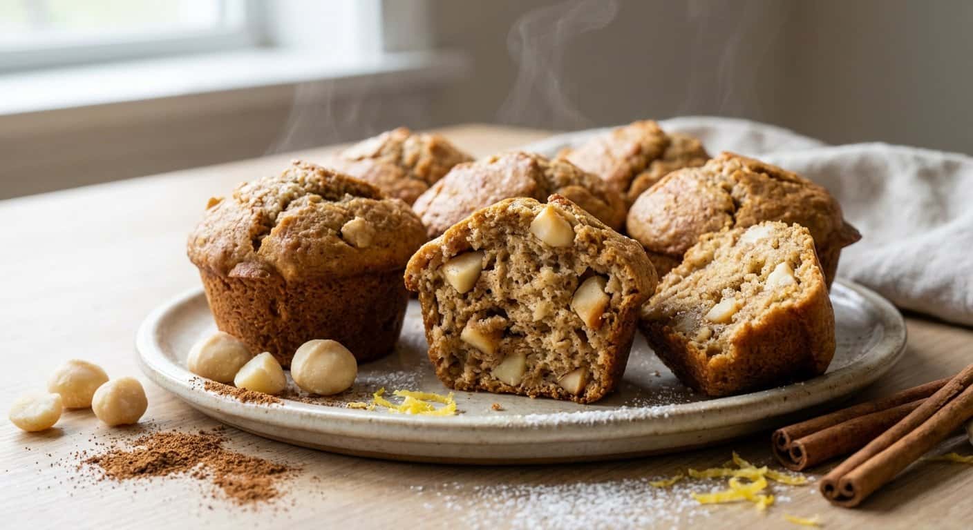 Magdalenas de clavo y macadamia