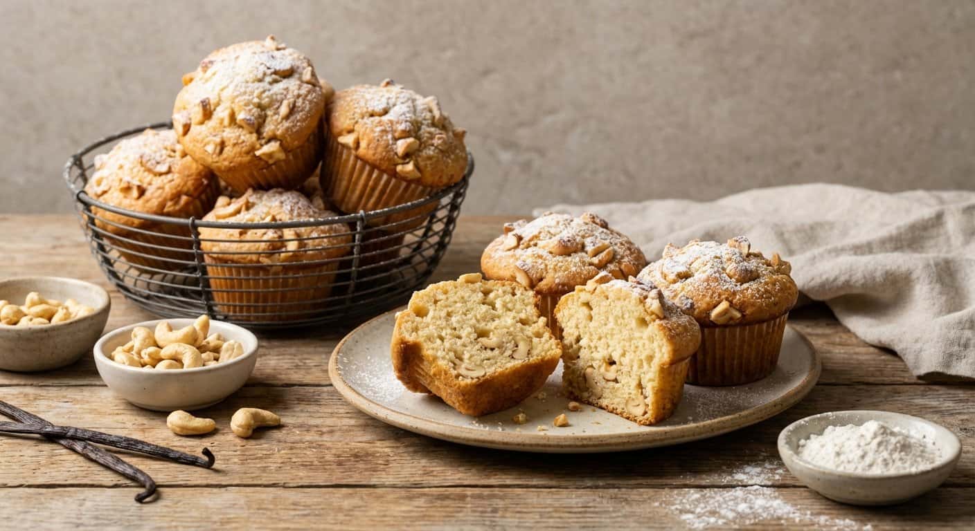 Magdalenas de Vainilla y Anacardo