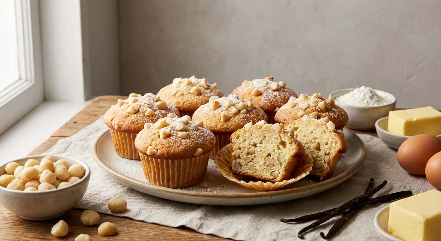 Magdalenas de Vainilla y Macadamia