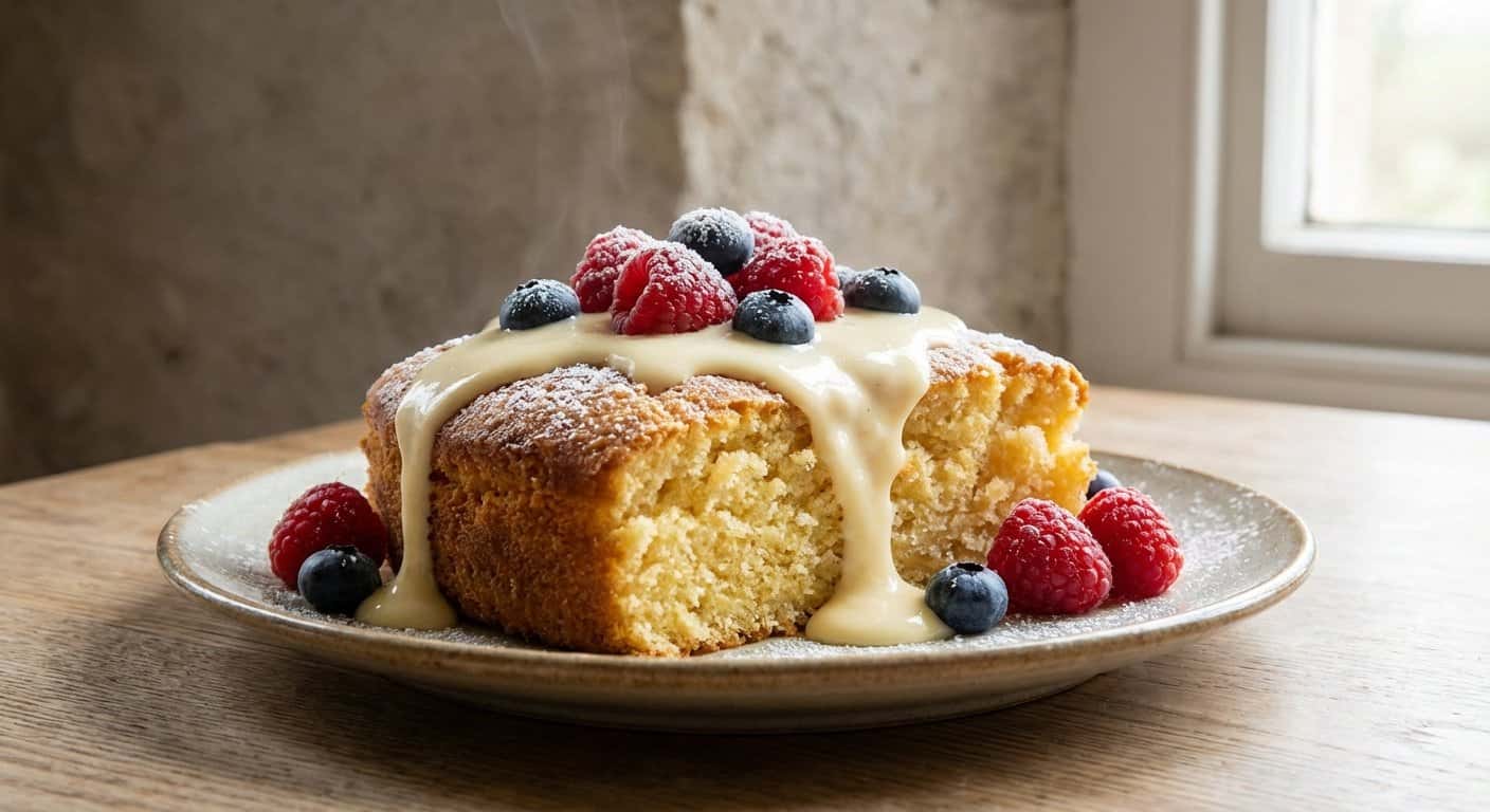 Mantequilla al Horno con Salsa de Nata