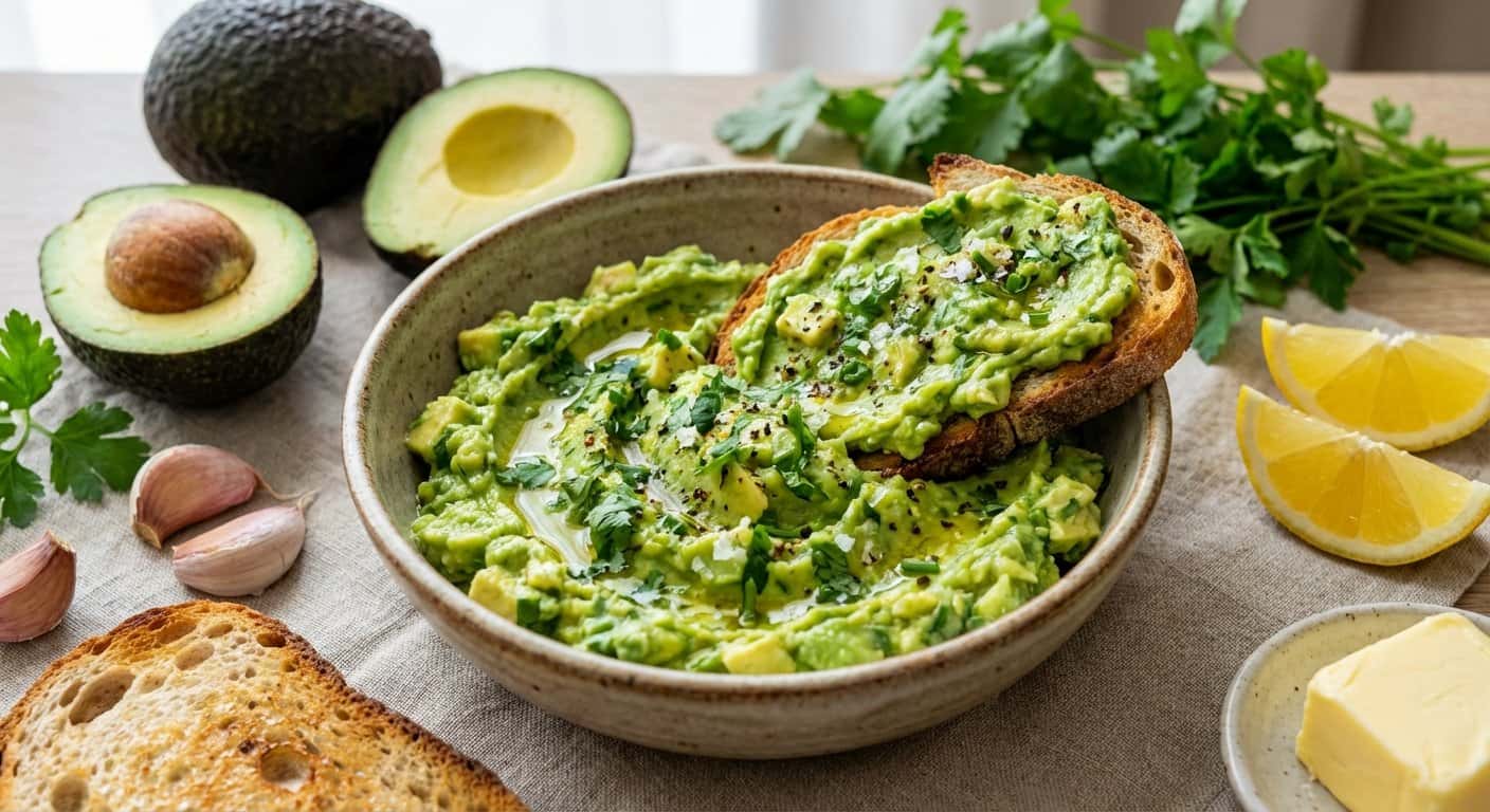 Mantequilla de Aguacate con Hierbas Frescas