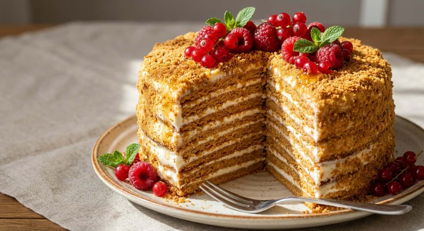 Medovik (Pastel de Miel Ruso)