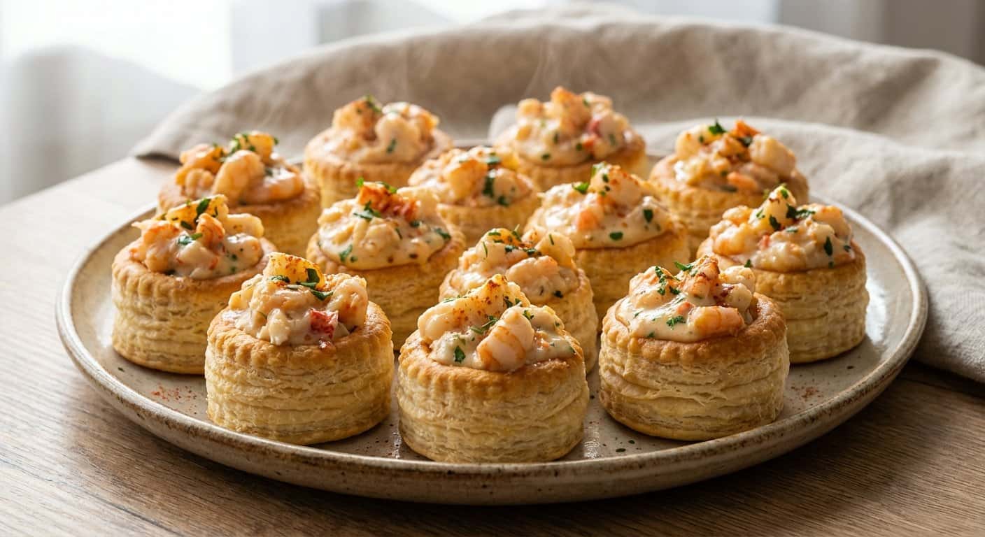 Mini Volovanes Rellenos de Marisco