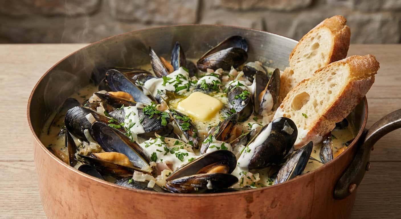 Moules Marinières Lionés con Mantequilla