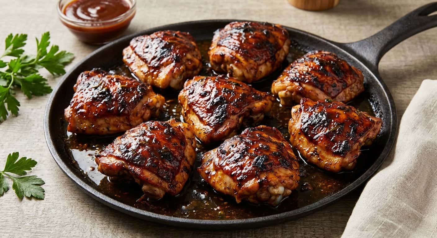 Muslos de pollo a la barbacoa