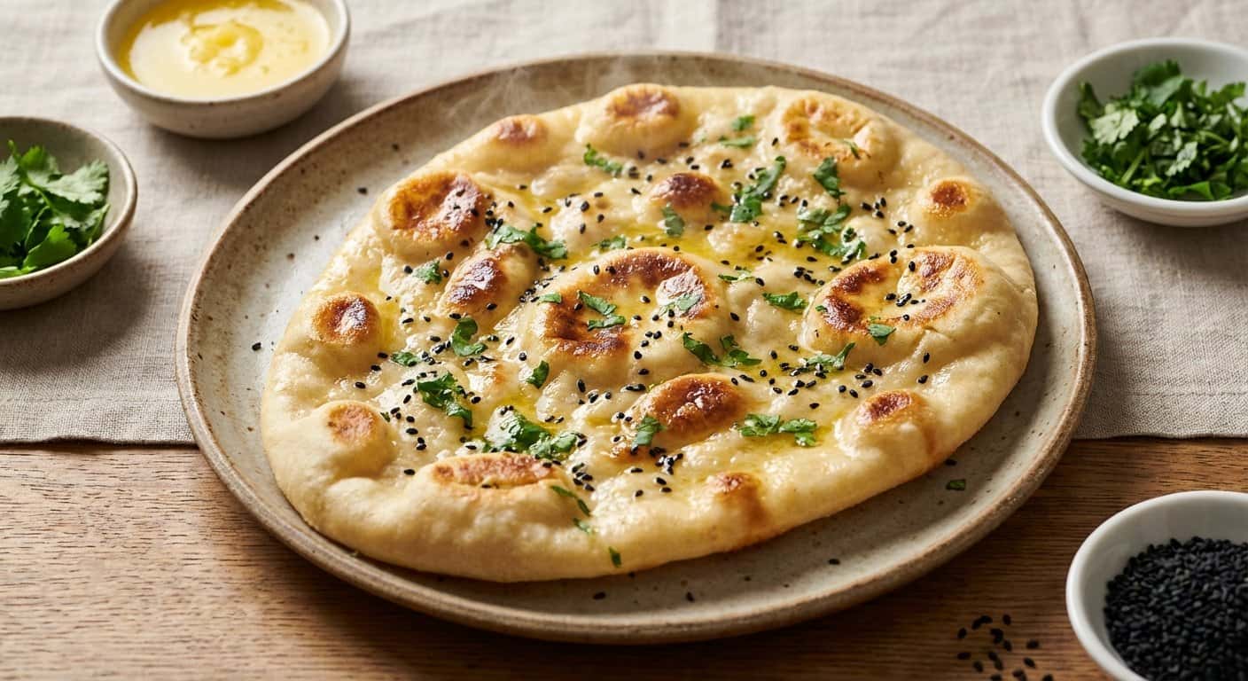 Naan Tradicional con Fermentación Larga