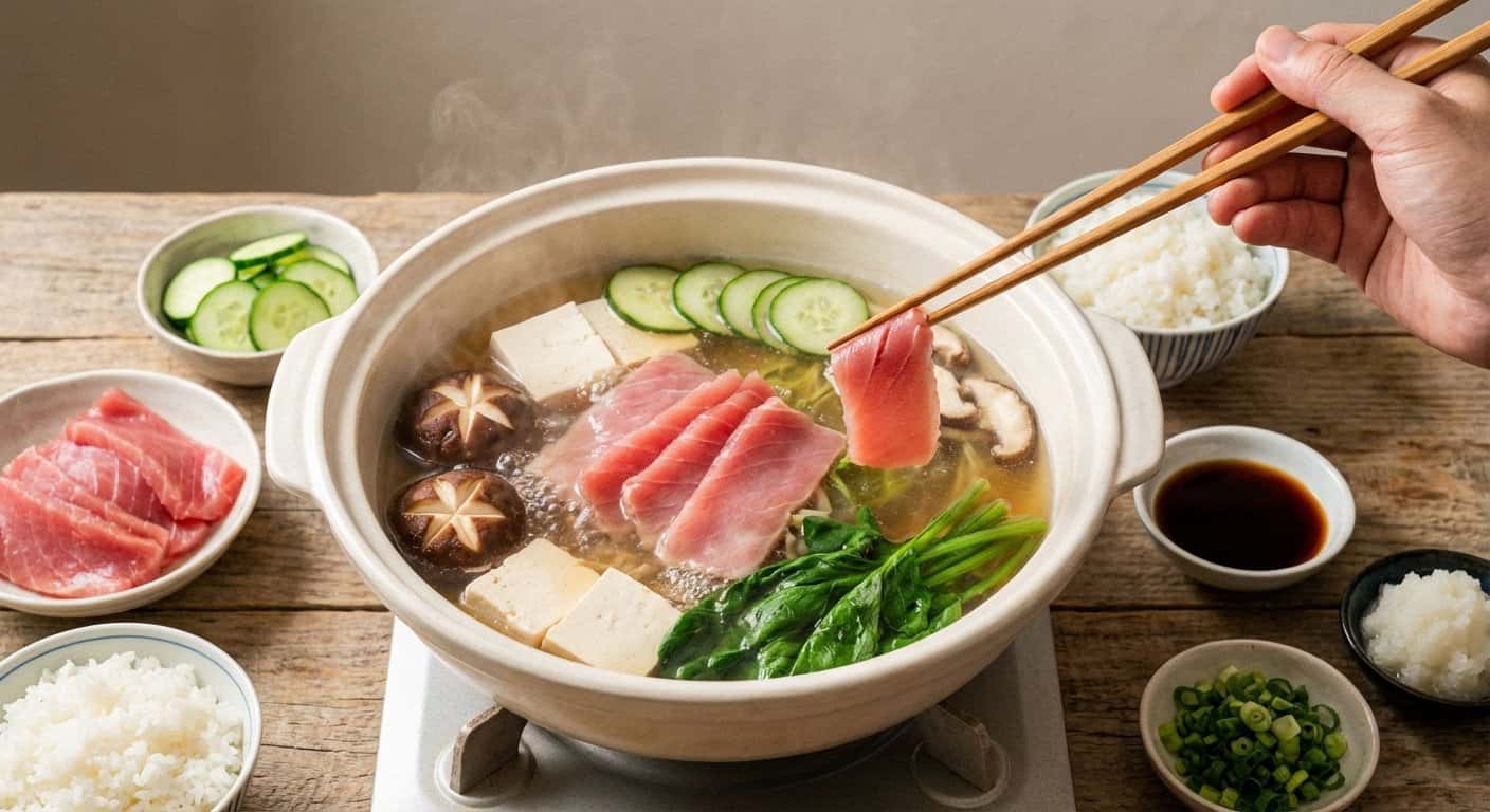 Nabe Shabu-Shabu con Atún y Pepino