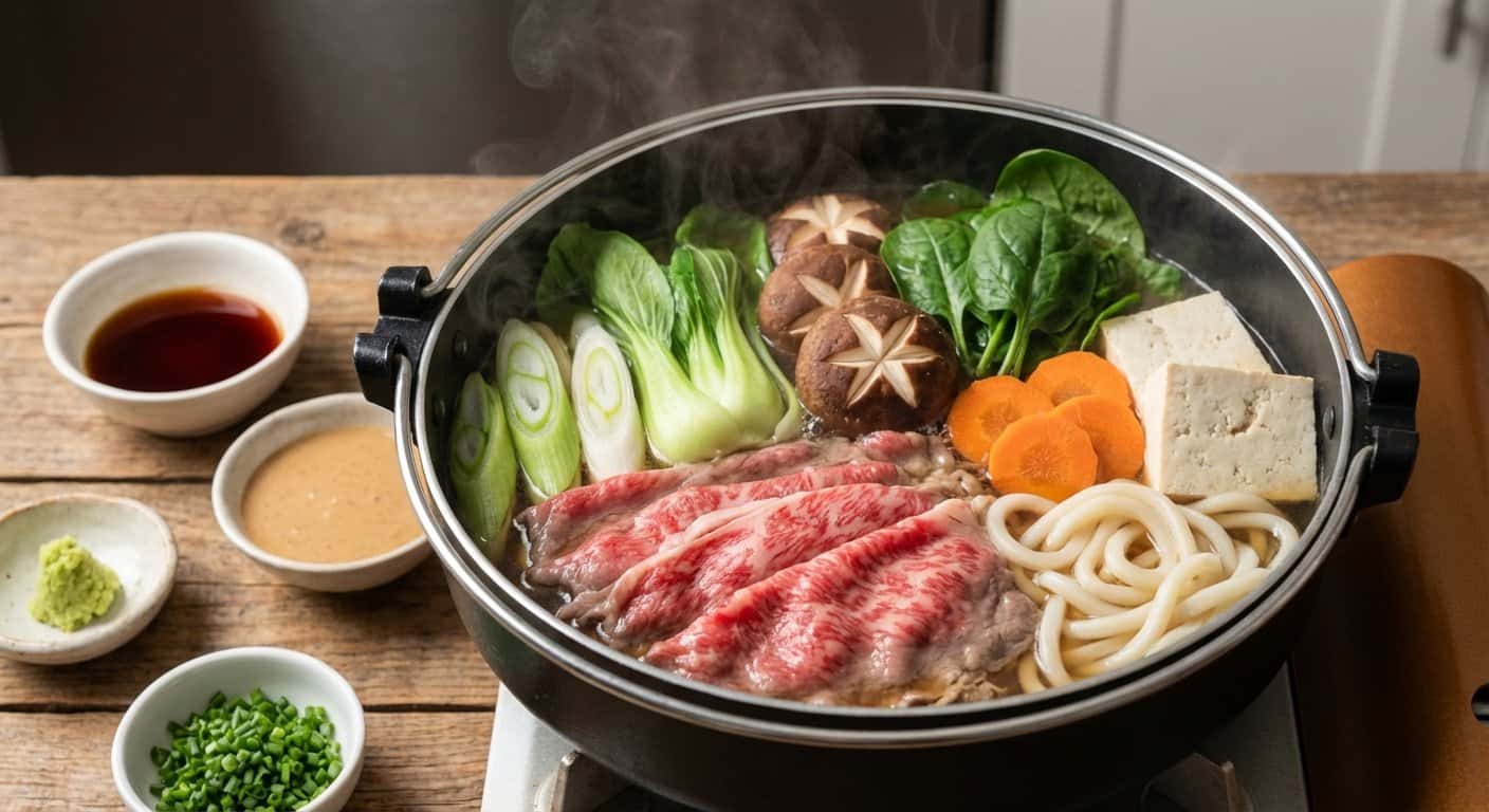 Nabe Shabu-Shabu con Ternera y Cebolla Tierna