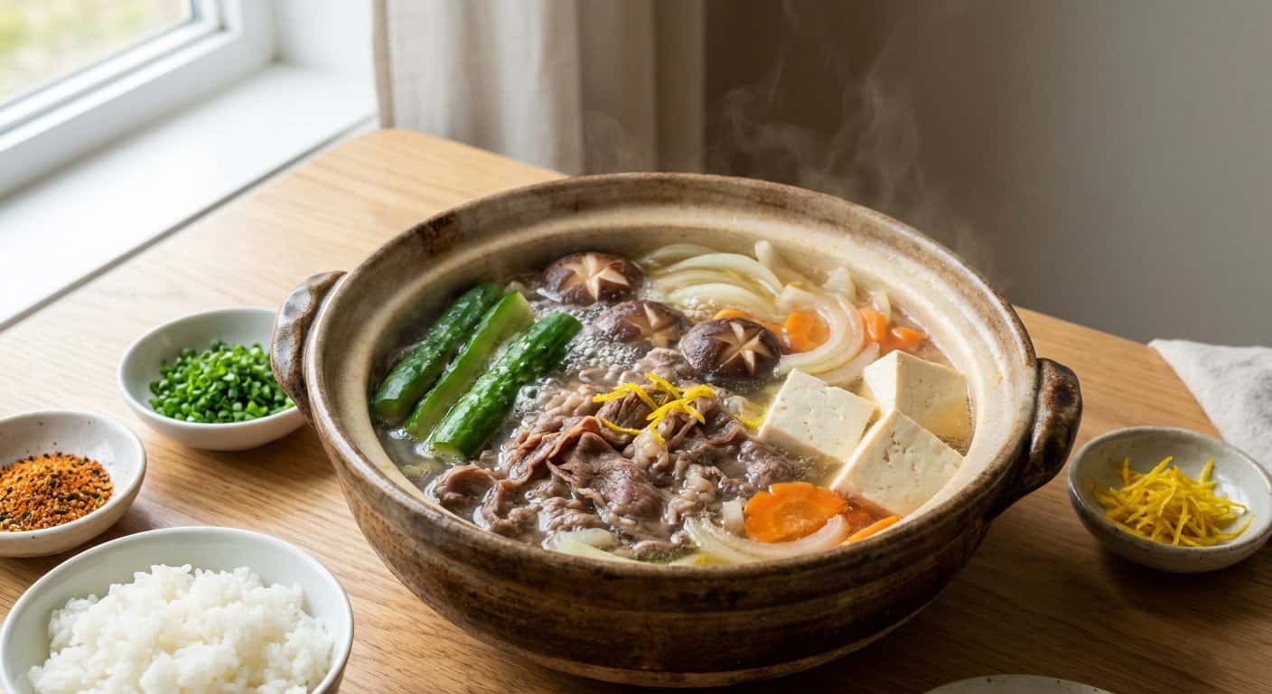 Nabe Yuzu con Ternera y Pepino