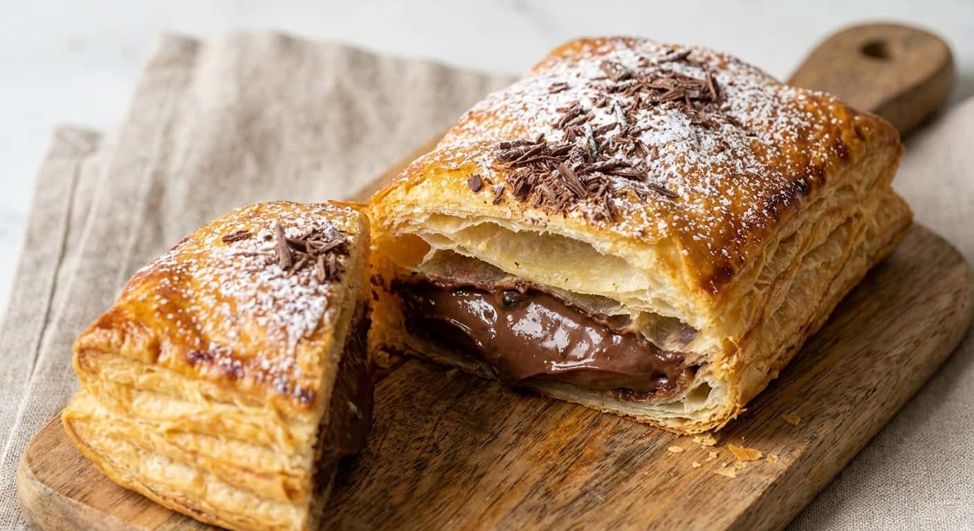 Napolitana de Chocolate Casera
