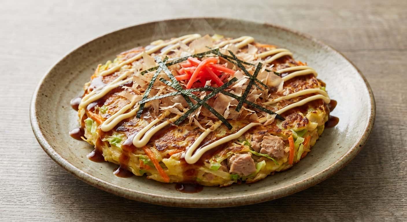 Okonomiyaki con Atún y Zanahoria