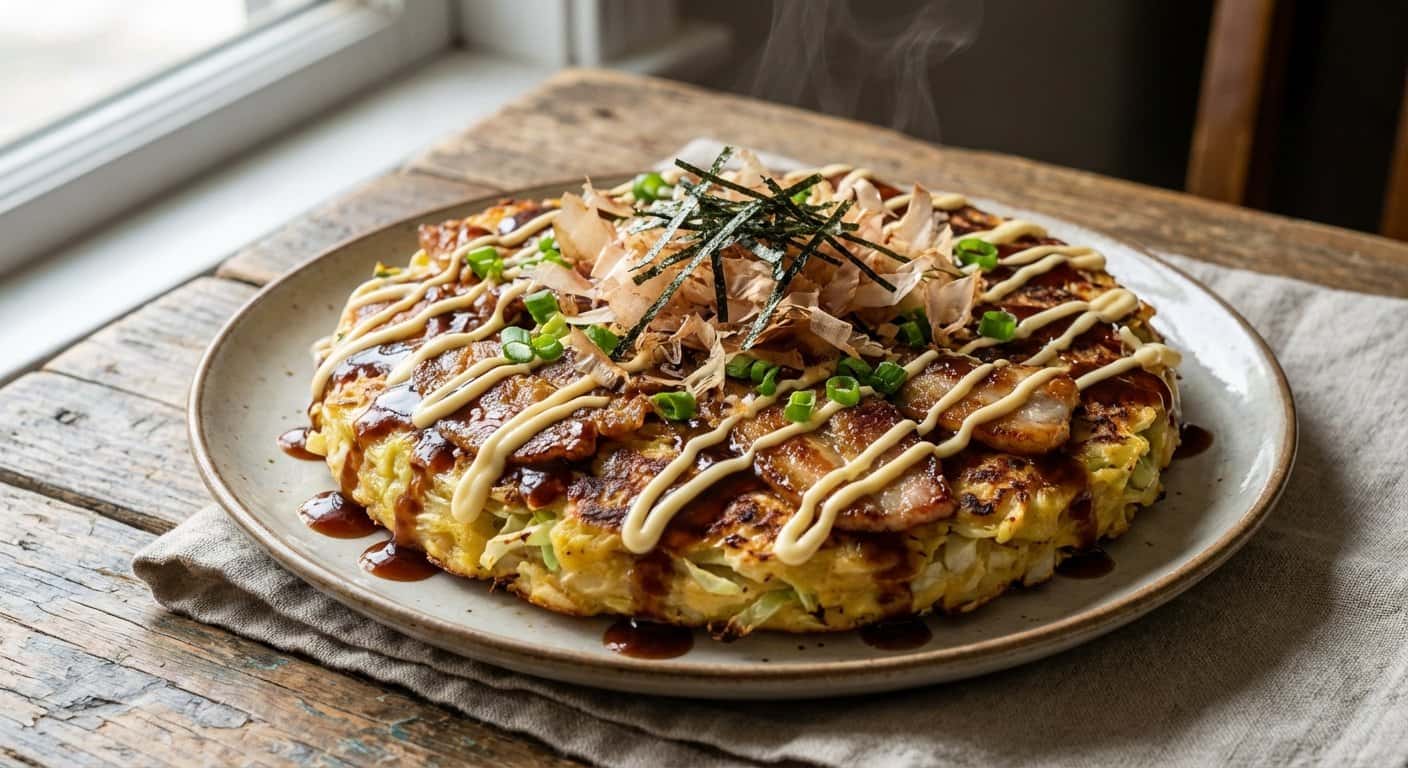 Okonomiyaki con Cerdo y Daikon