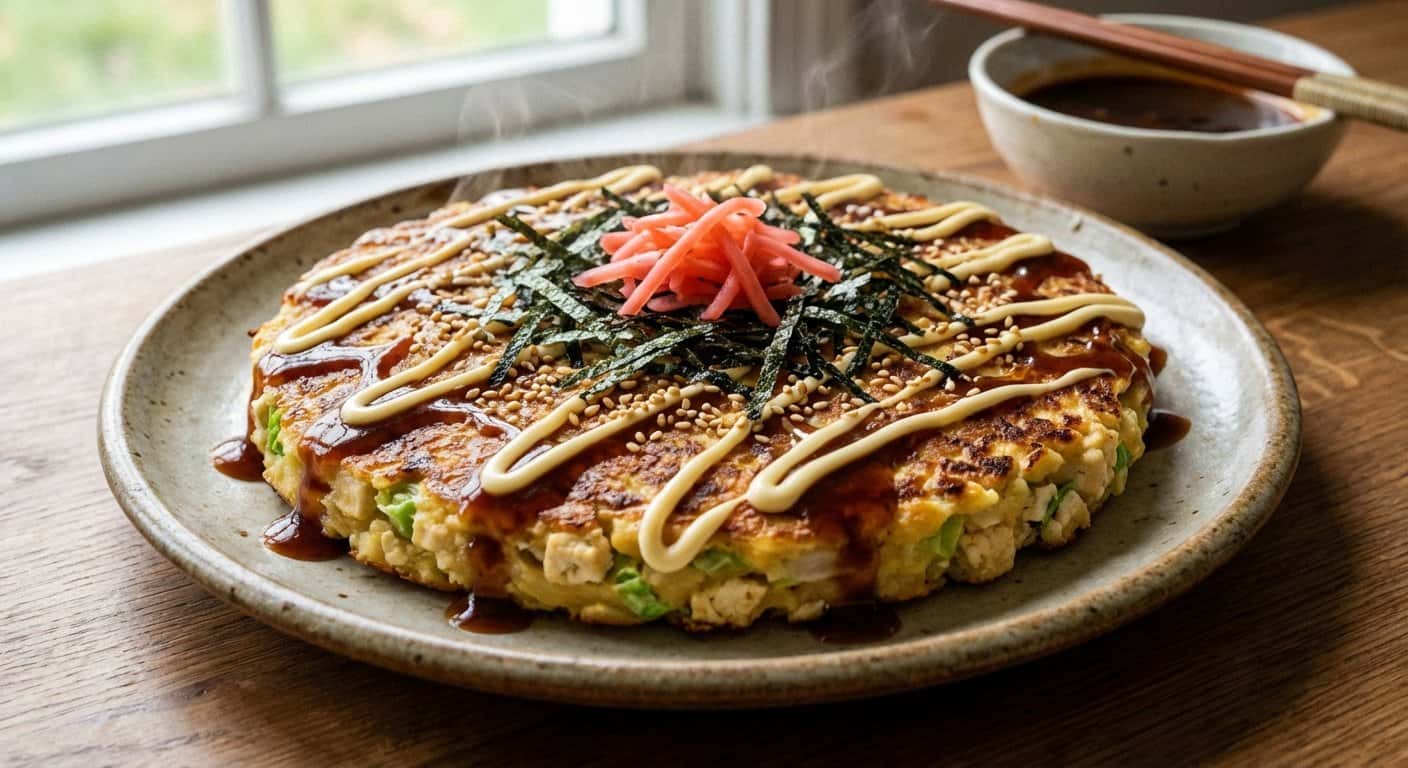 Okonomiyaki con Tofu y Col China