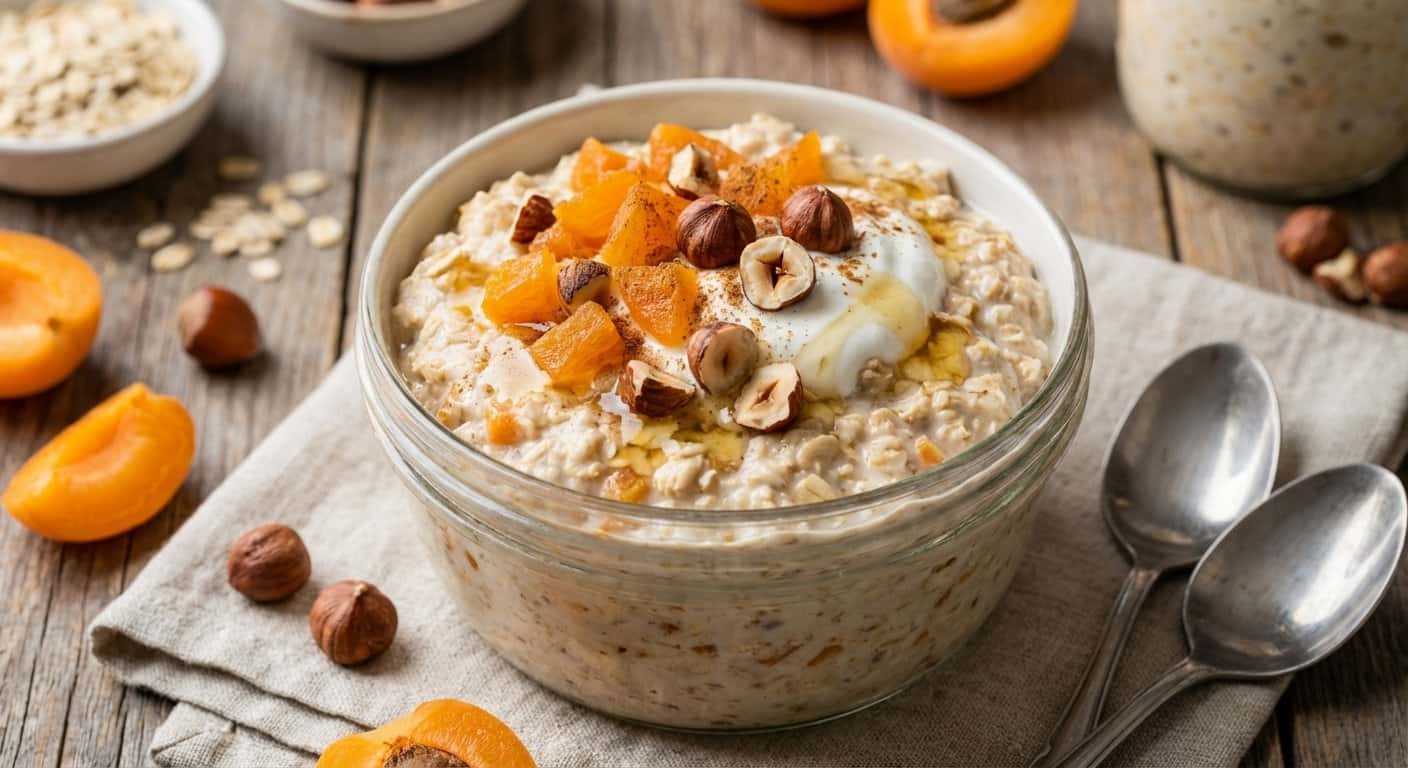 Overnight Oats con Albaricoque y Avellana