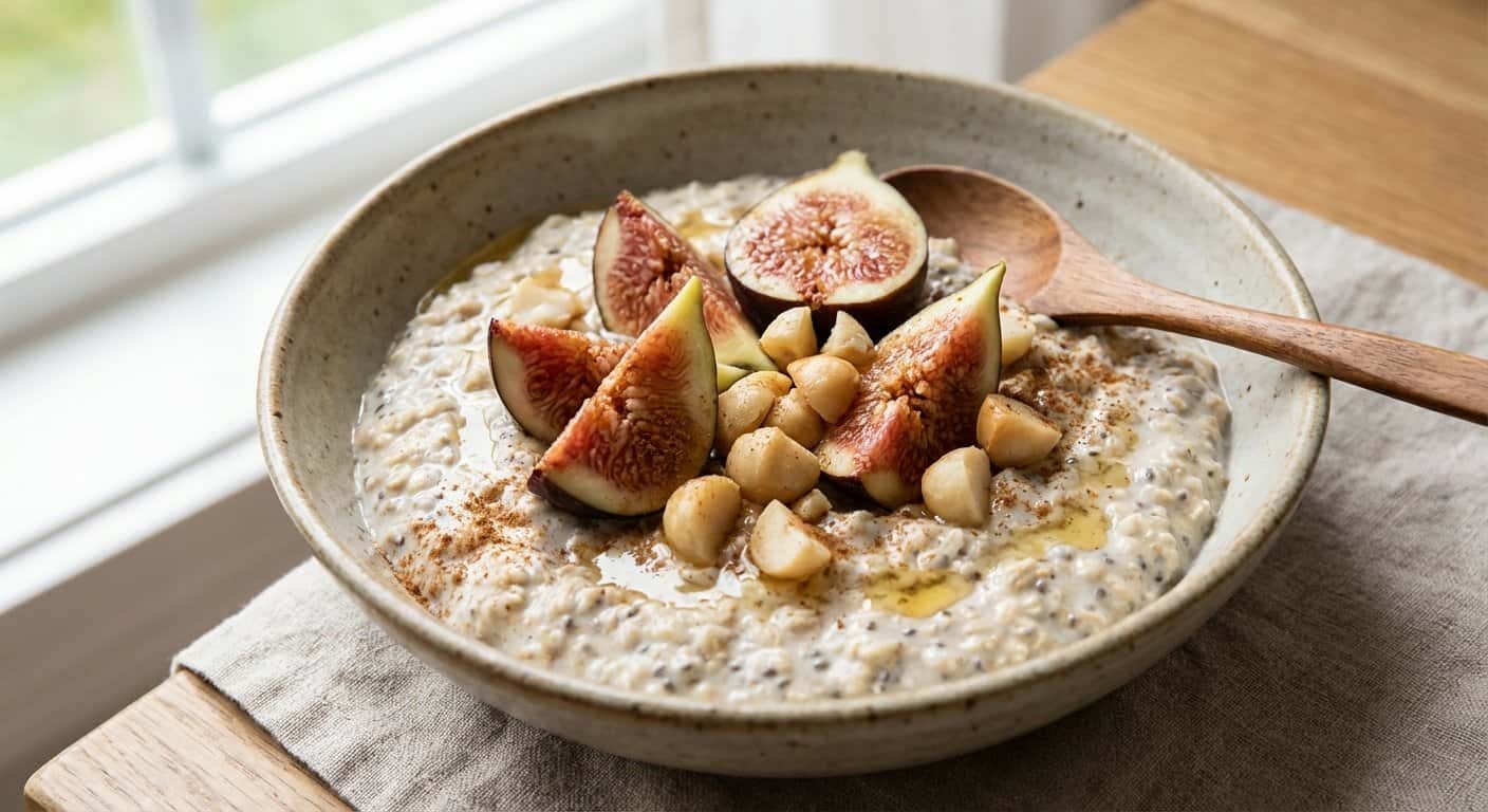 Overnight Oats con Higos y Macadamia
