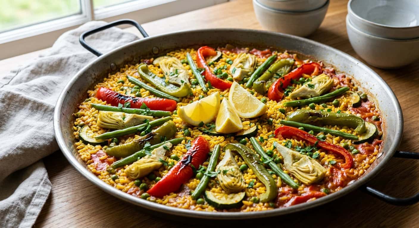 Paella Vegana de Verduras