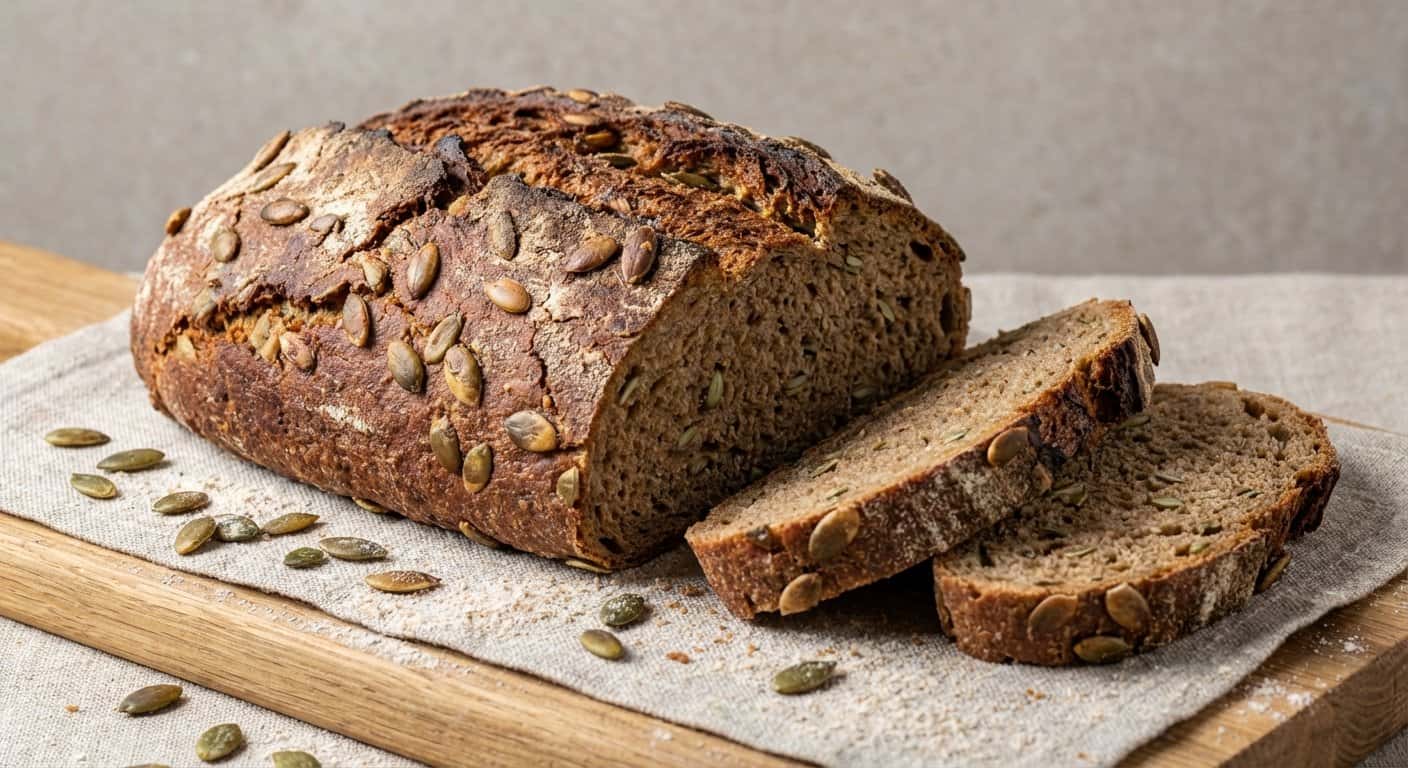 Pan de Harina de Centeno con Pipas de Calabaza
