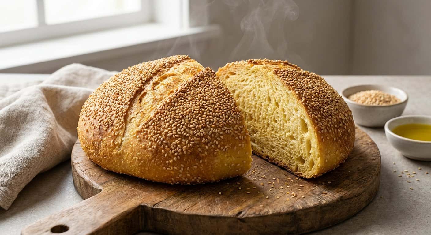 Pan de Harina de Maíz con Sésamo