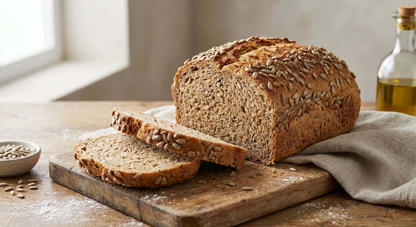 Pan de harina integral con pipas de girasol