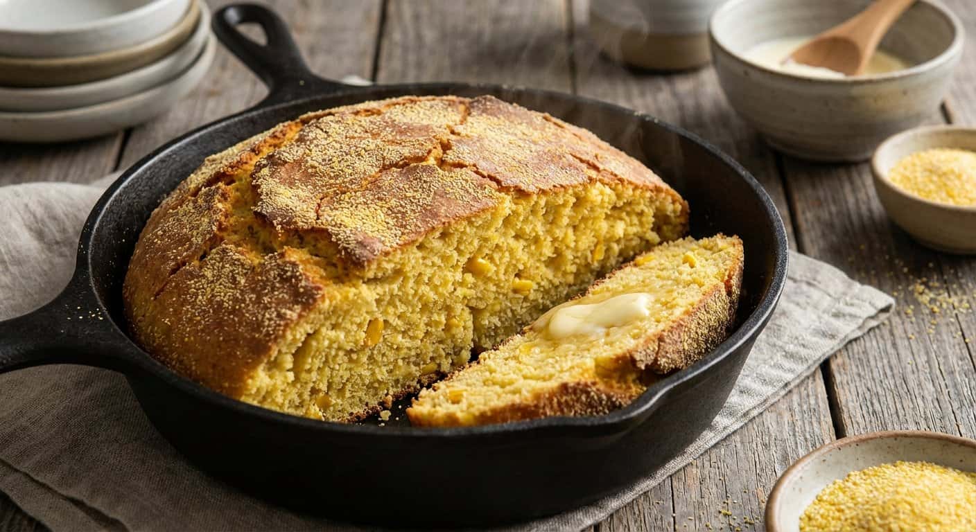Pan de Maíz Horneado en Olla
