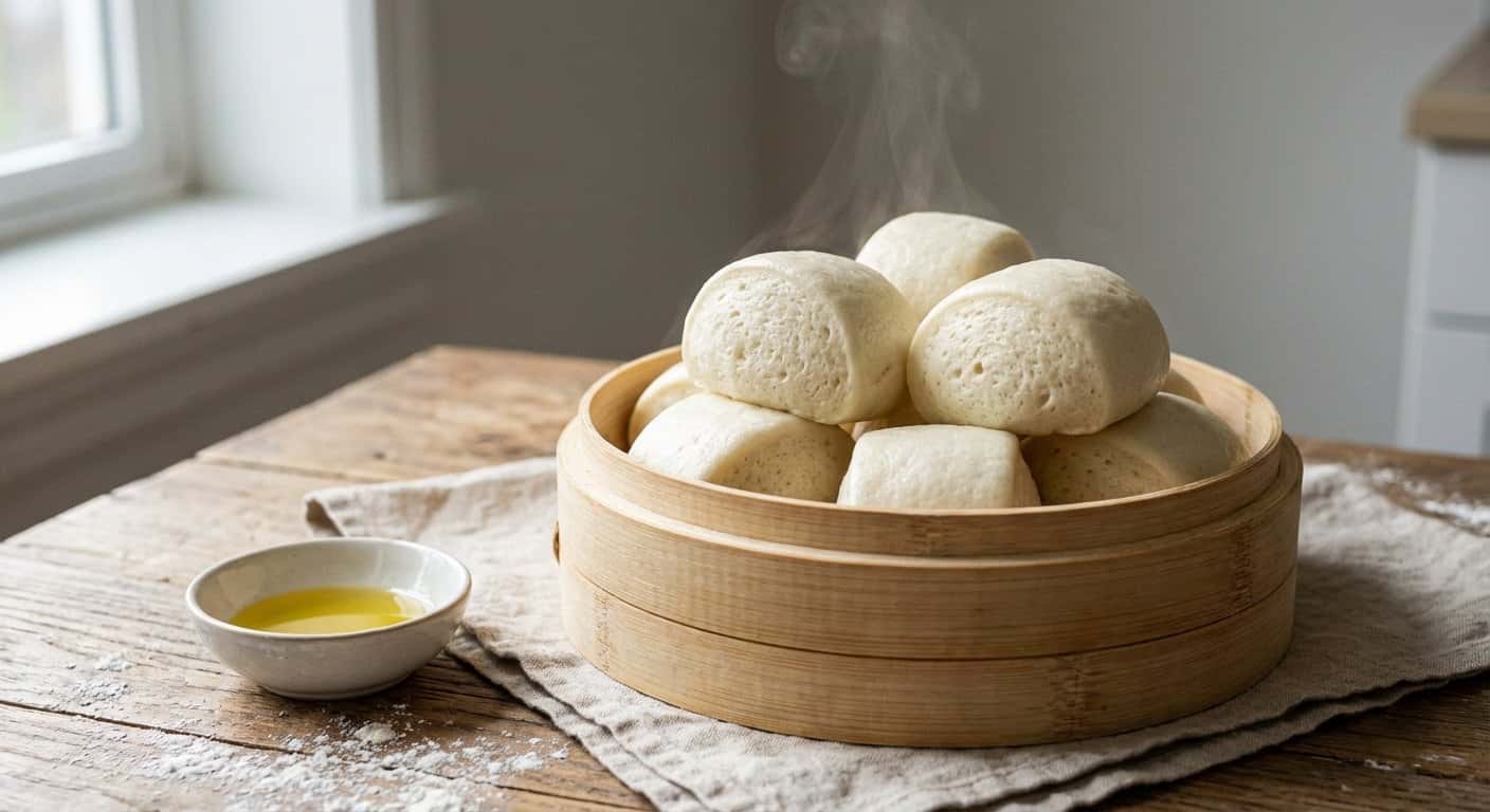 Pan Mantou Chino al Vapor
