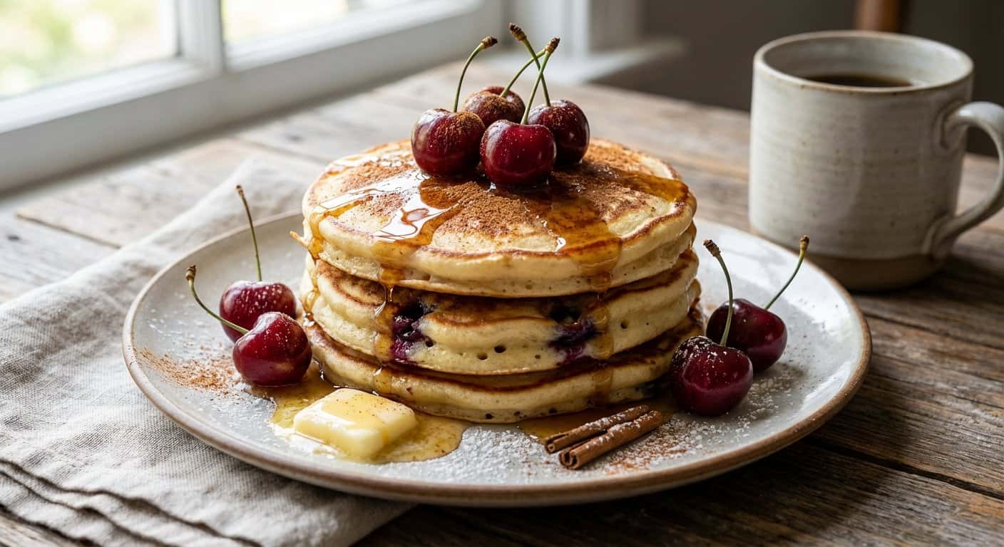 Pancakes con Cereza y Canela
