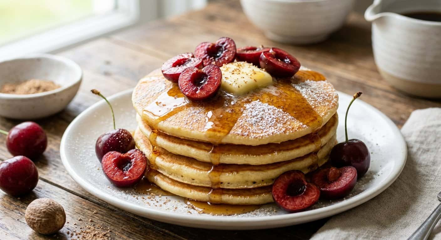 Pancakes con Cereza y Nuez Moscada