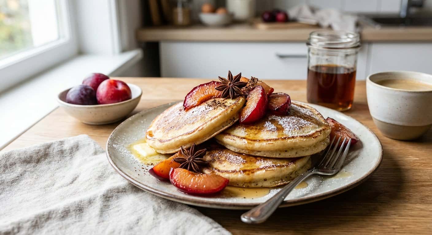 Pancakes con Ciruela y Anís