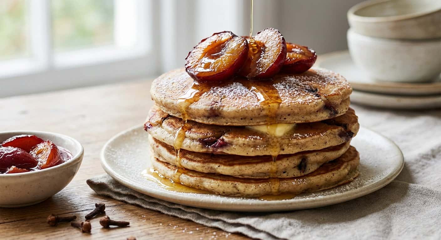Pancakes con Ciruela y Clavo