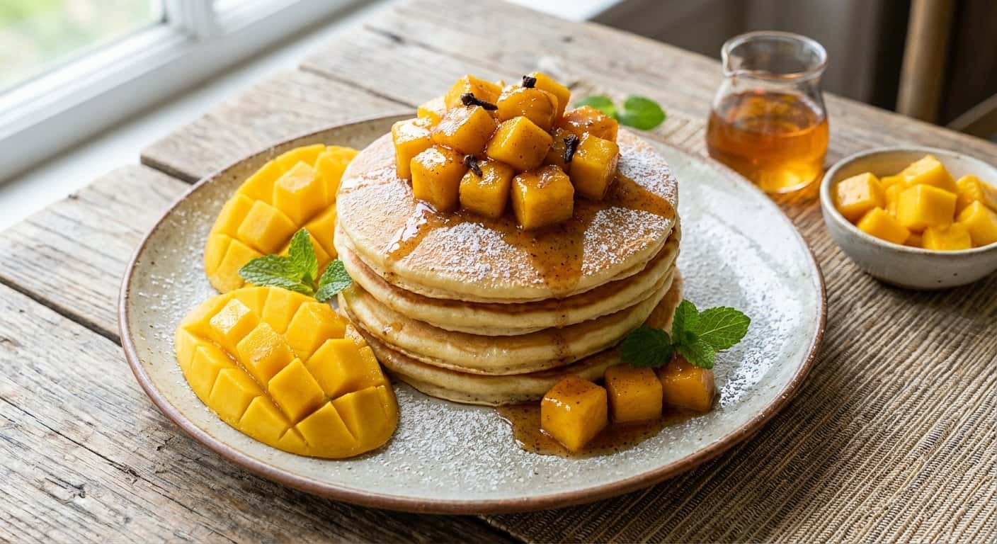 Pancakes con Mango y Clavo
