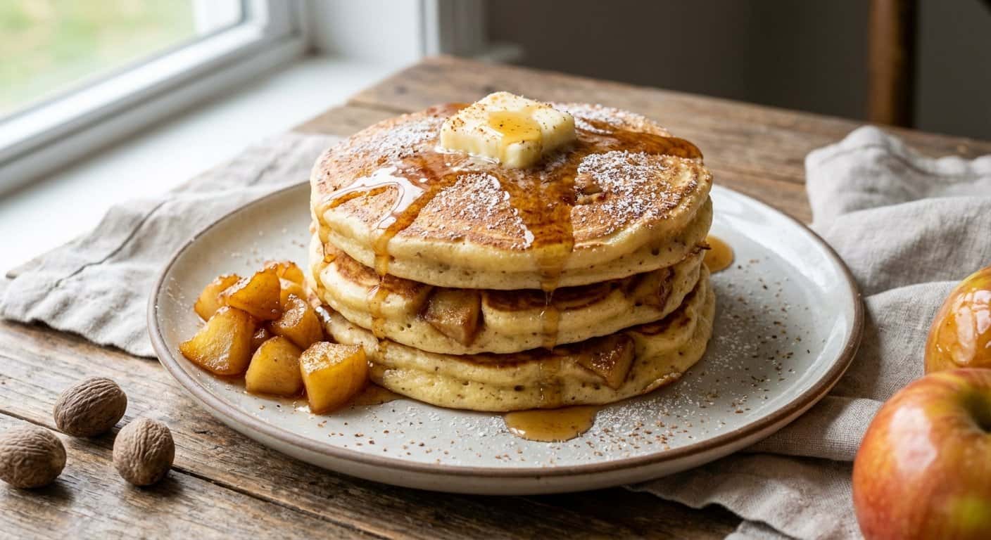 Pancakes con Manzana y Nuez Moscada