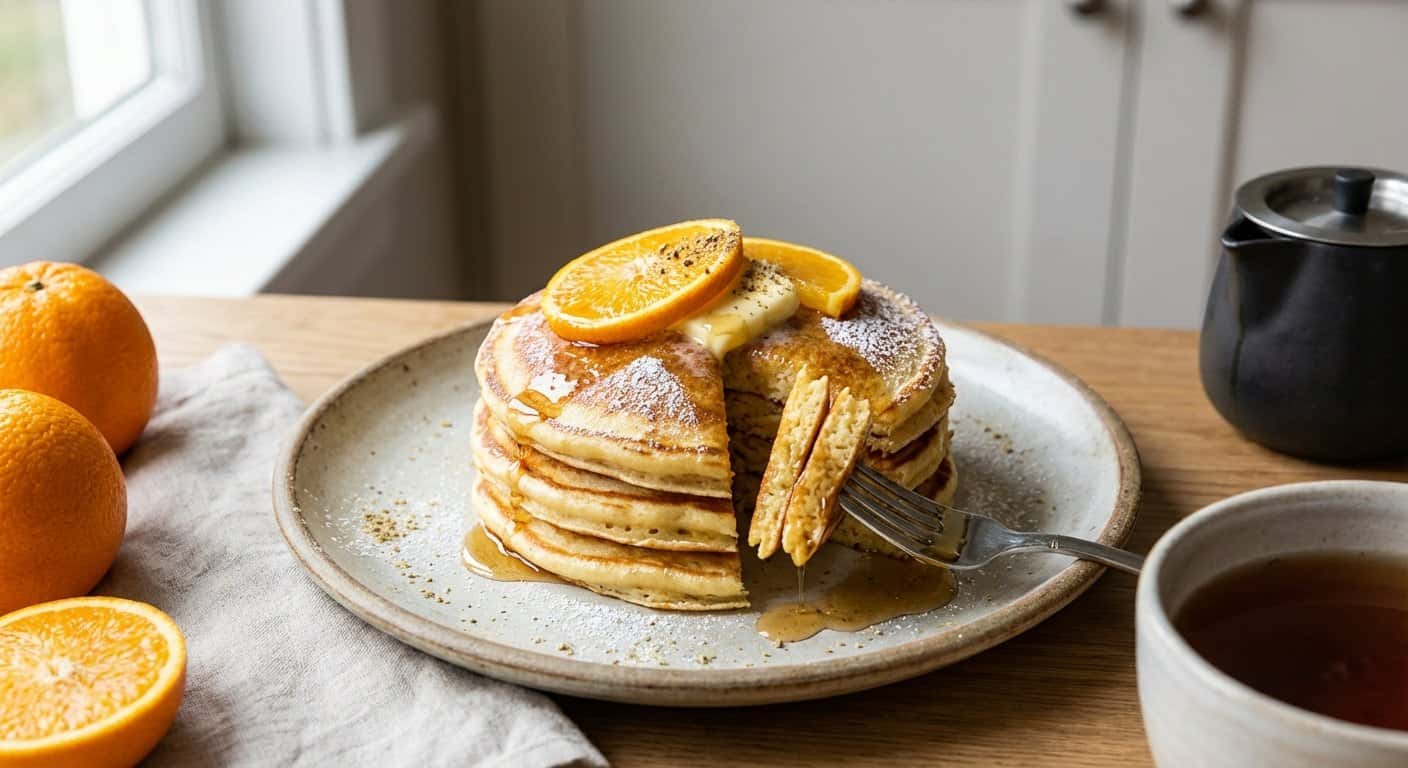 Pancakes con naranja y cardamomo