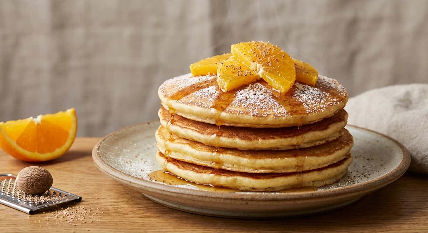 Pancakes con Naranja y Nuez Moscada