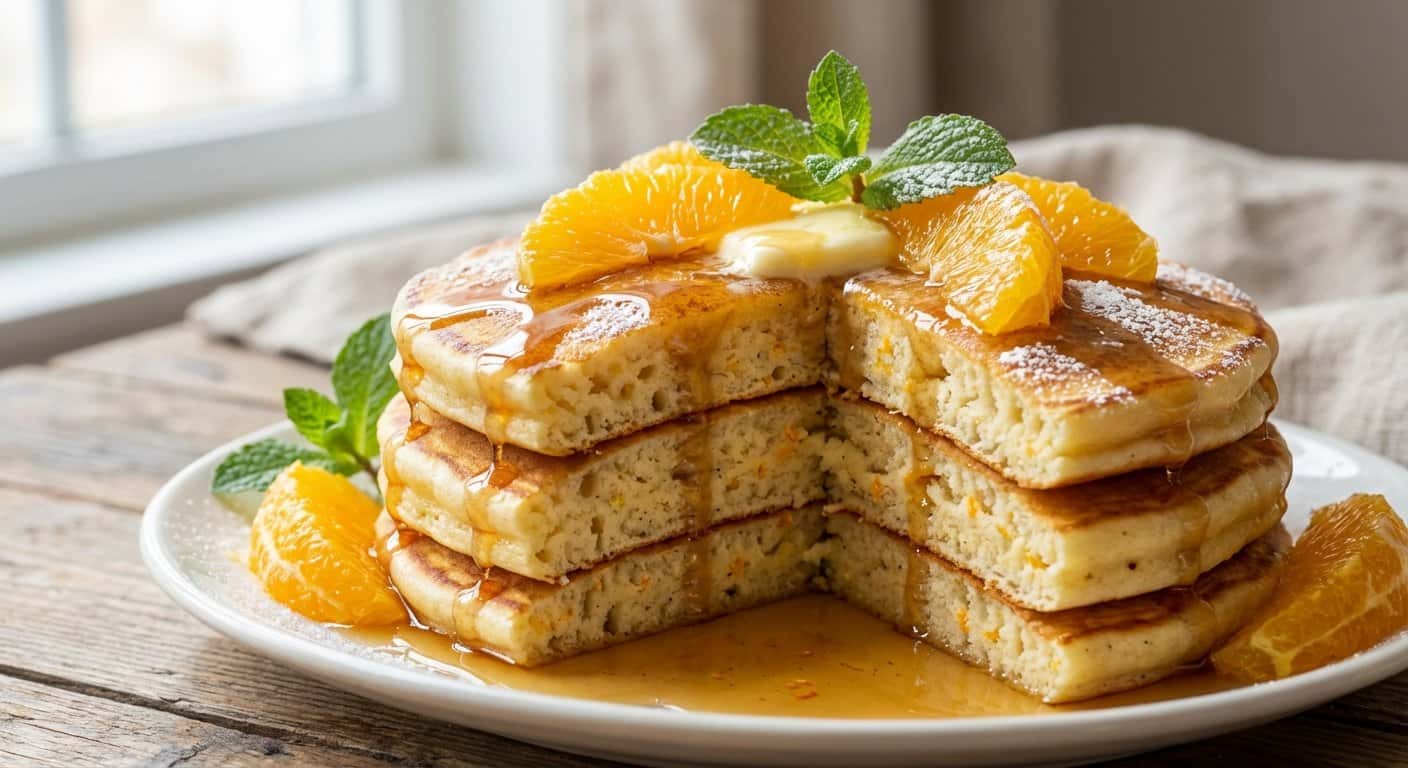 Pancakes con Naranja y Vainilla