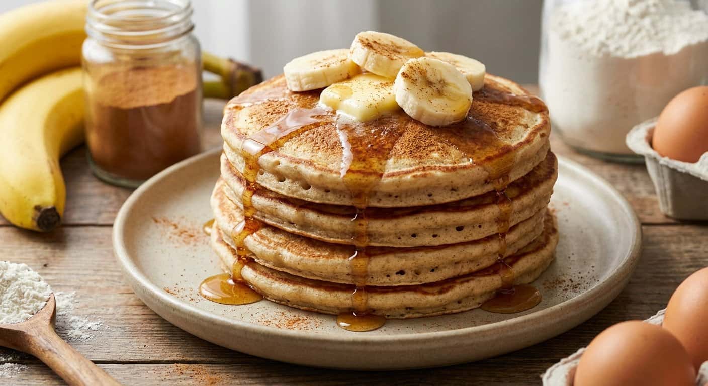 Pancakes con Plátano y Canela