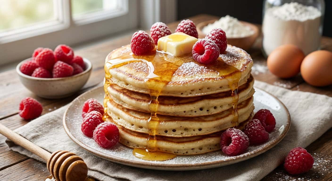 Pancakes de Miel y Frambuesa