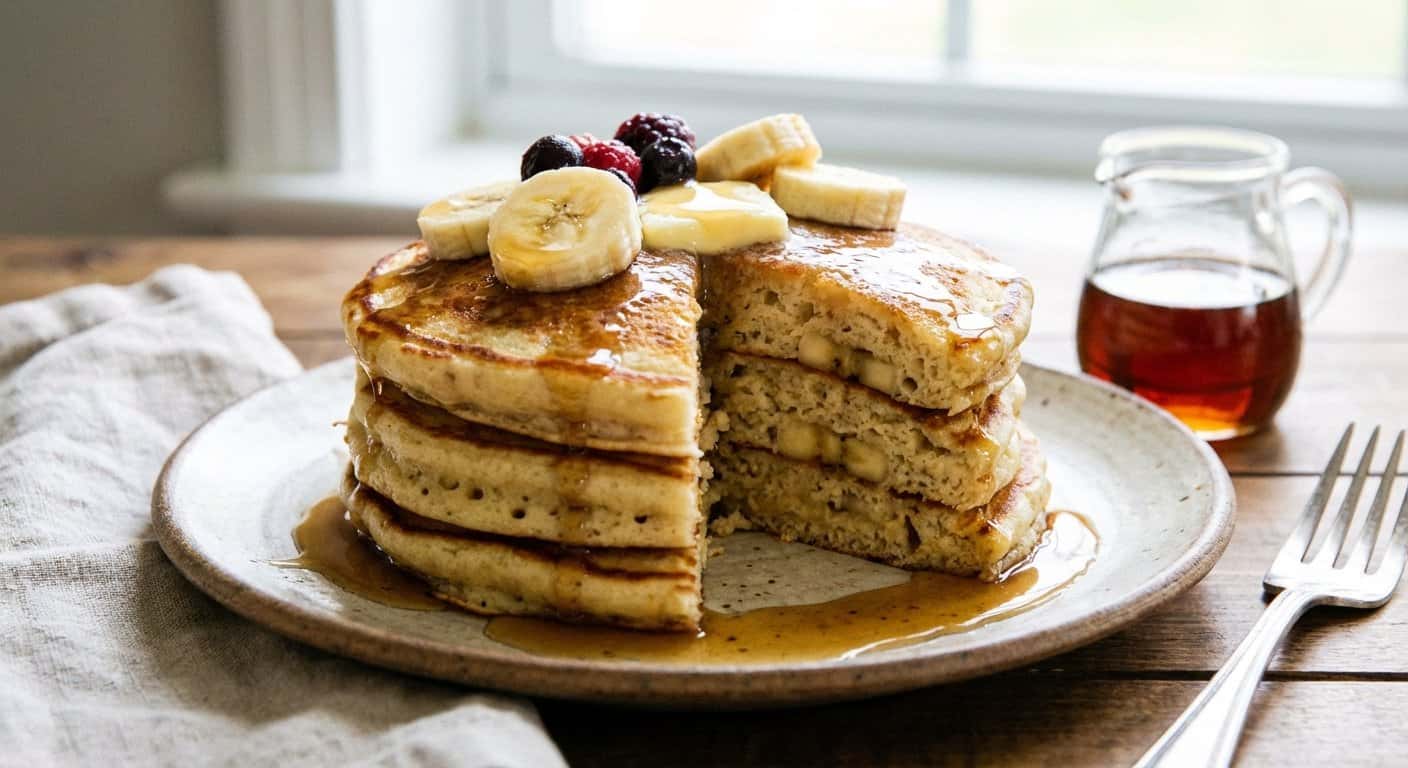 Pancakes de Plátano y Vainilla